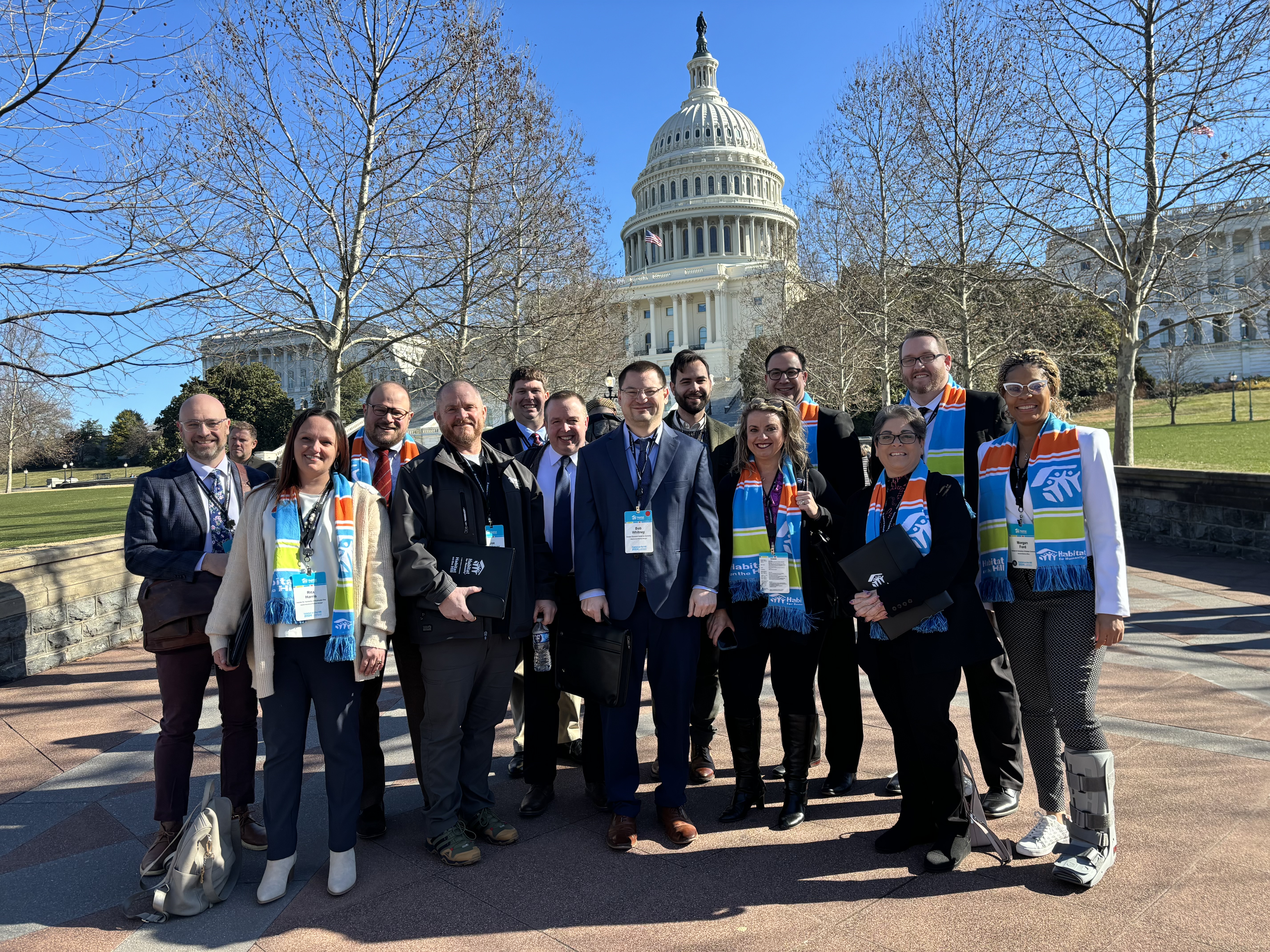 Habitat for Humanity group standing in front of the U.S. Capitol